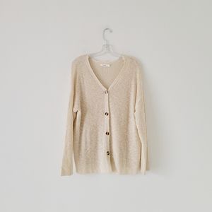 Mod Ref Acrylic Ivory Cardigan M